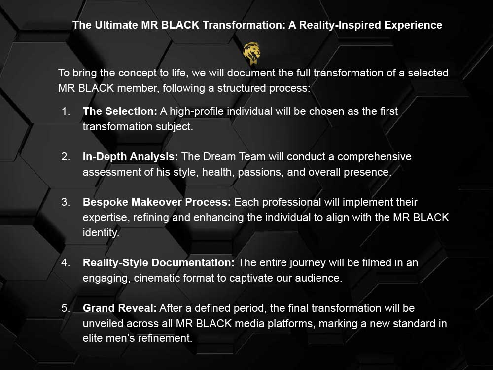 Become The Ultimate MR BLACK Program