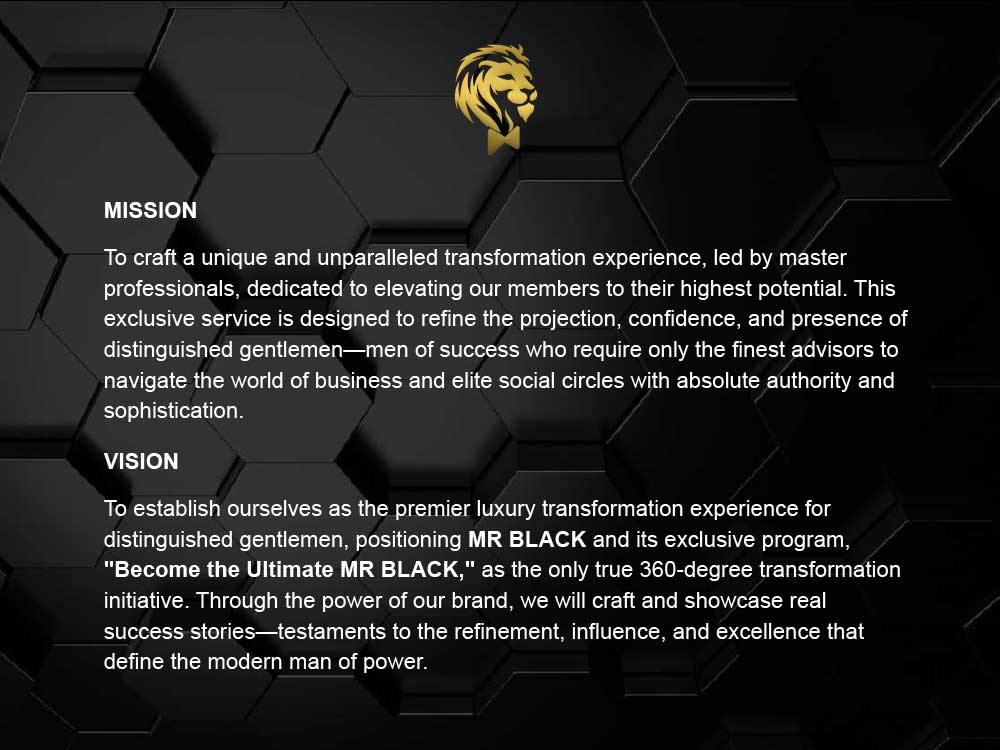 Become The Ultimate MR BLACK Program